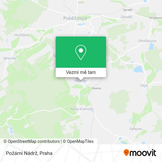 Požární Nádrž mapa