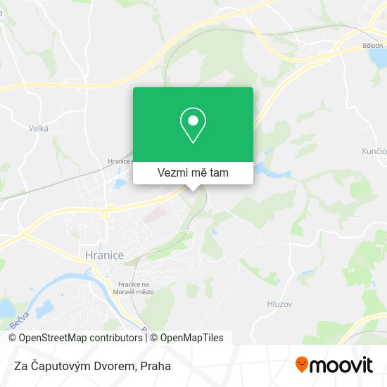 Za Čaputovým Dvorem mapa