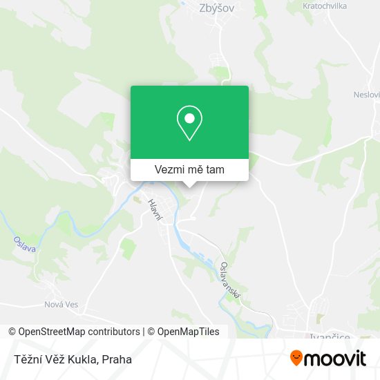 Těžní Věž Kukla mapa