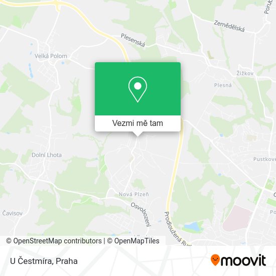 U Čestmíra mapa