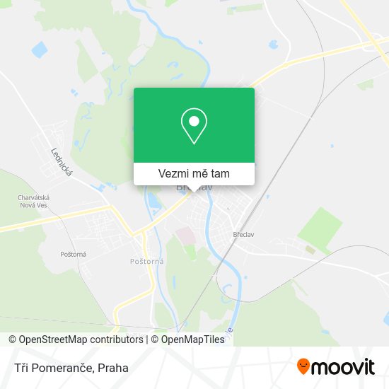 Tři Pomeranče mapa
