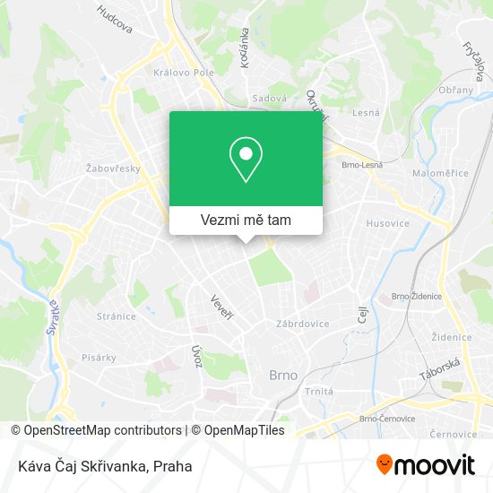 Káva Čaj Skřivanka mapa