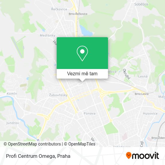 Profi Centrum Omega mapa