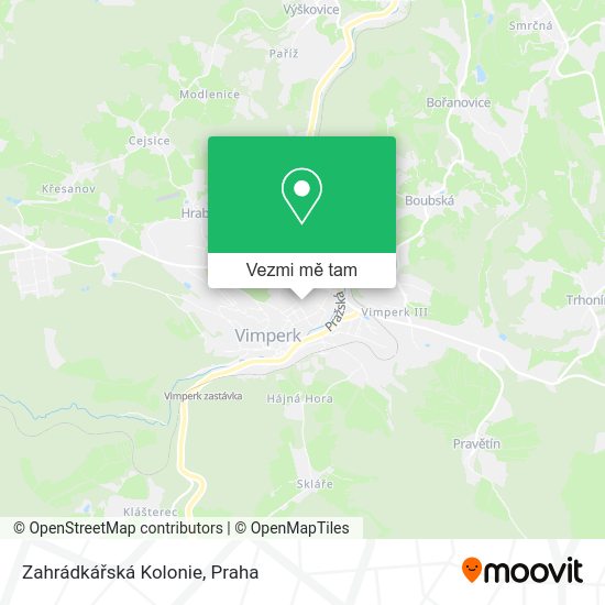 Zahrádkářská Kolonie mapa