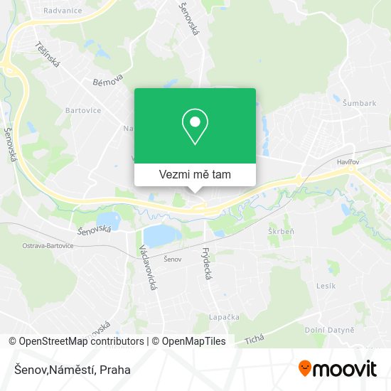 Šenov,Náměstí mapa