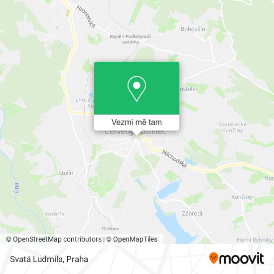 Svatá Ludmila mapa
