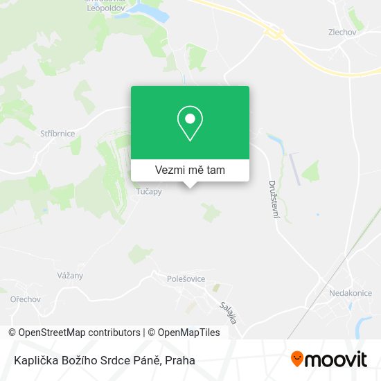 Kaplička Božího Srdce Páně mapa