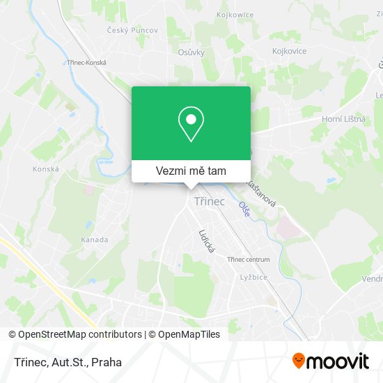 Třinec, Aut.St. mapa