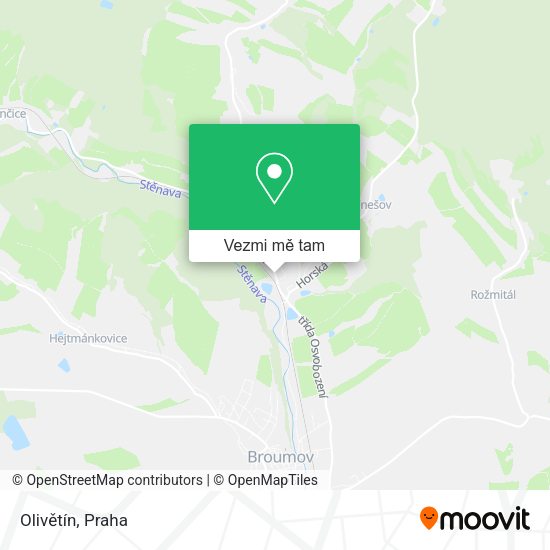 Olivětín mapa