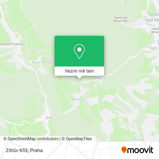Zittův Kříž mapa