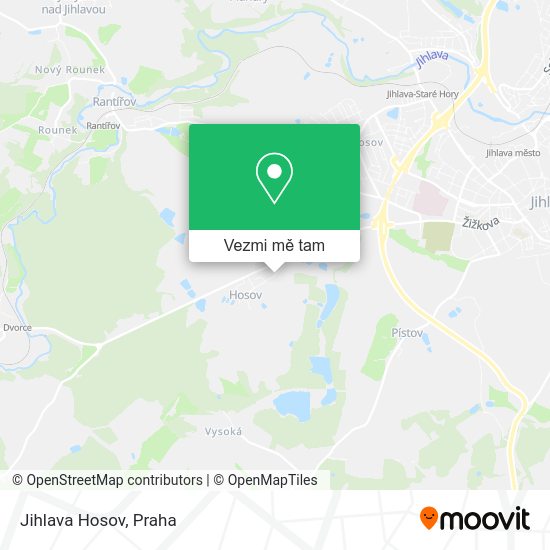 Jihlava Hosov mapa