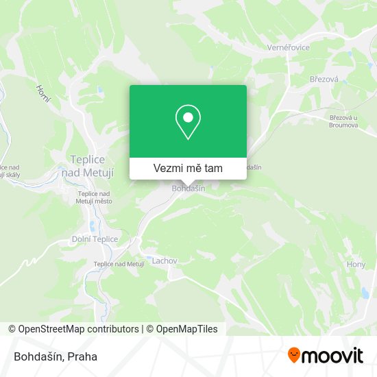 Bohdašín mapa