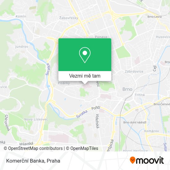 Komerční Banka mapa