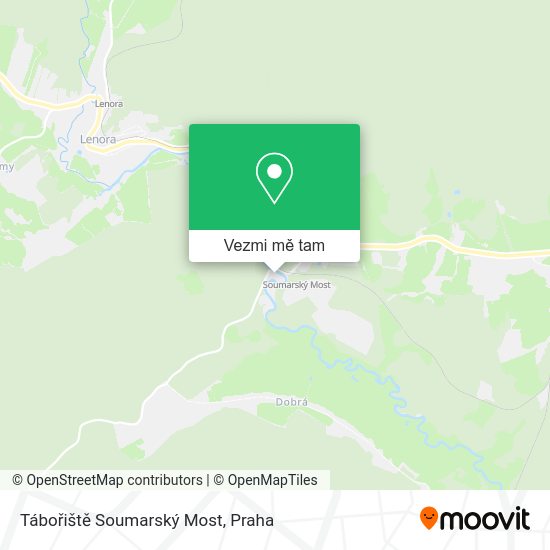 Tábořiště Soumarský Most mapa