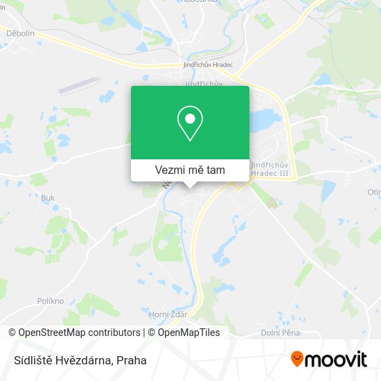 Sídliště Hvězdárna mapa