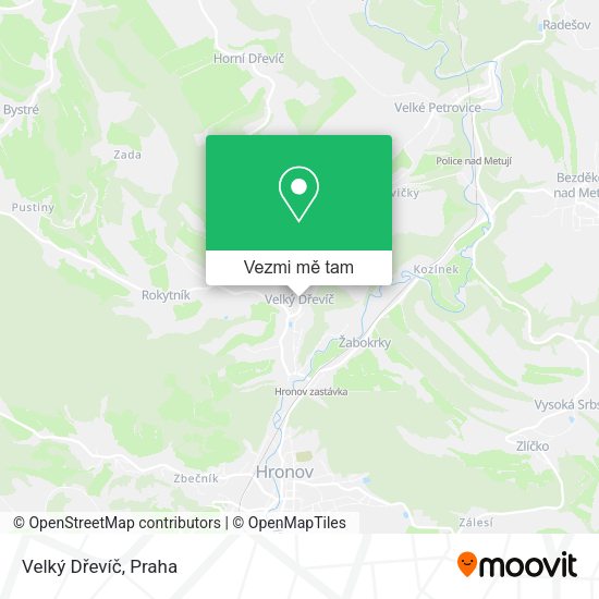 Velký Dřevíč mapa