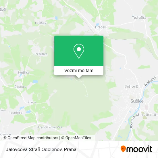 Jalovcová Stráň Odolenov mapa