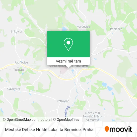 Městské Dětské Hřiště Lokalita Beranice mapa