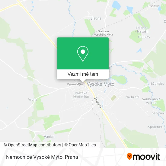 Nemocnice Vysoké Mýto mapa