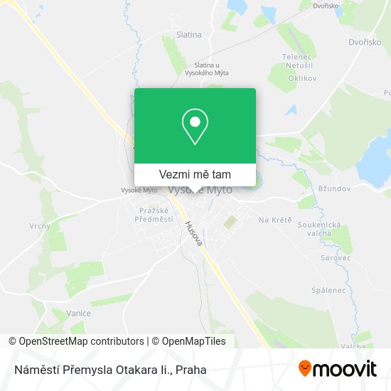 Náměstí Přemysla Otakara Ii. mapa