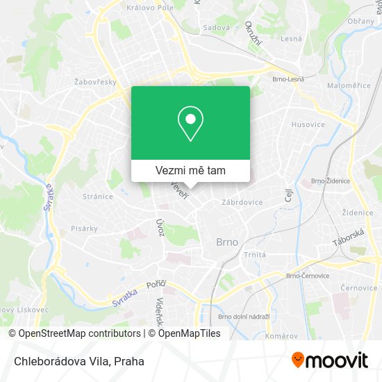 Chleborádova Vila mapa