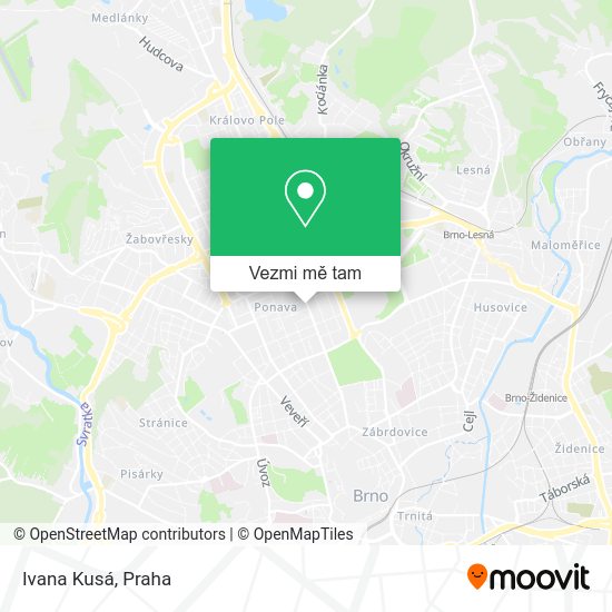 Ivana Kusá mapa