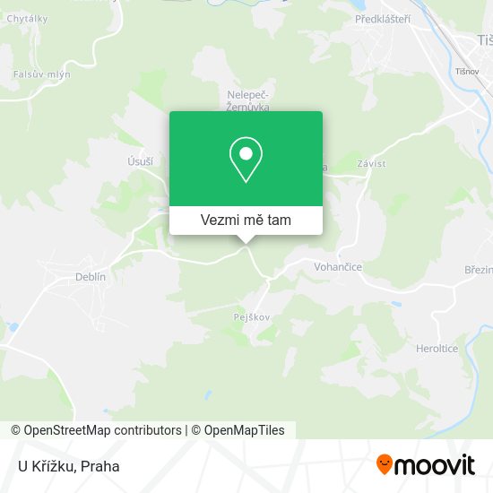 U Křížku mapa