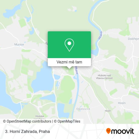 3. Horní Zahrada mapa