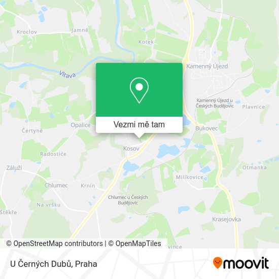 U Černých Dubů mapa