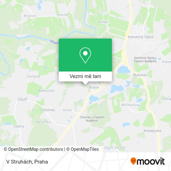 V Struhách mapa