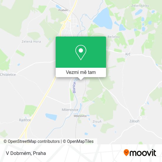 V Dobrném mapa