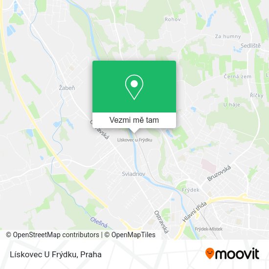 Lískovec U Frýdku mapa