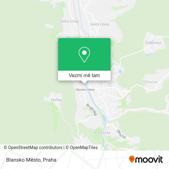 Blansko Město mapa
