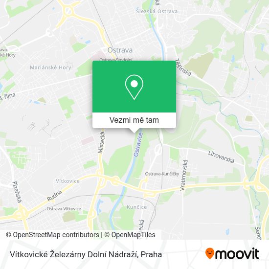 Vítkovické Železárny Dolní Nádraží mapa
