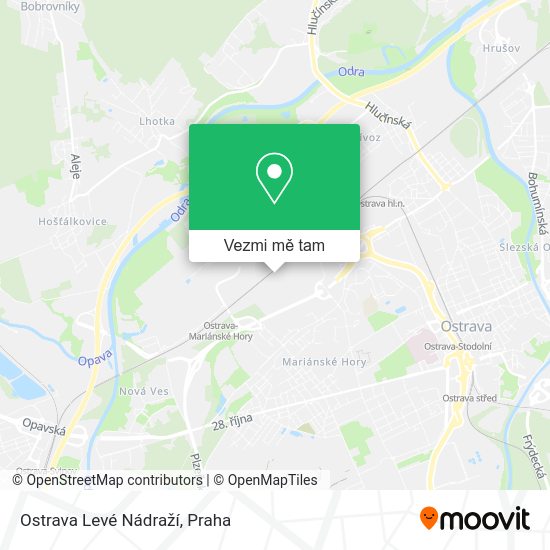 Ostrava Levé Nádraží mapa