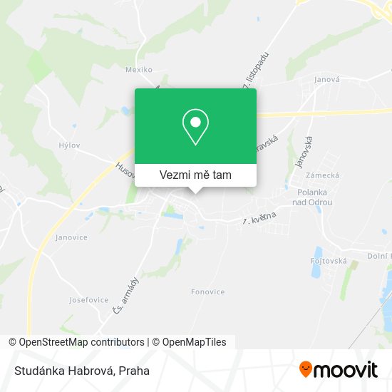 Studánka Habrová mapa