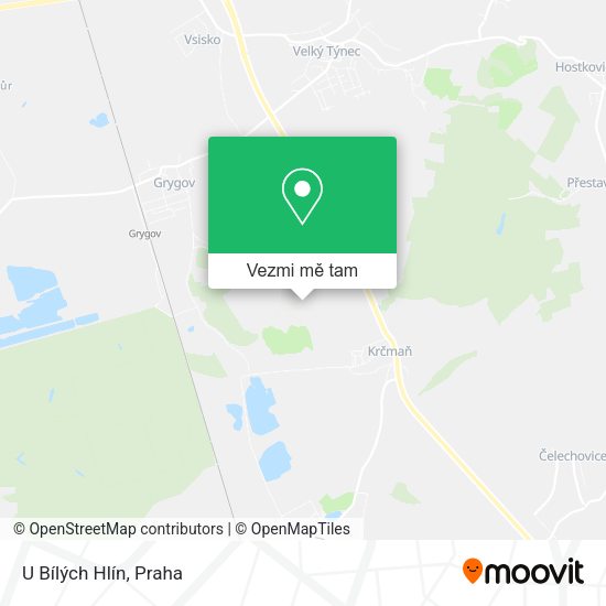 U Bílých Hlín mapa