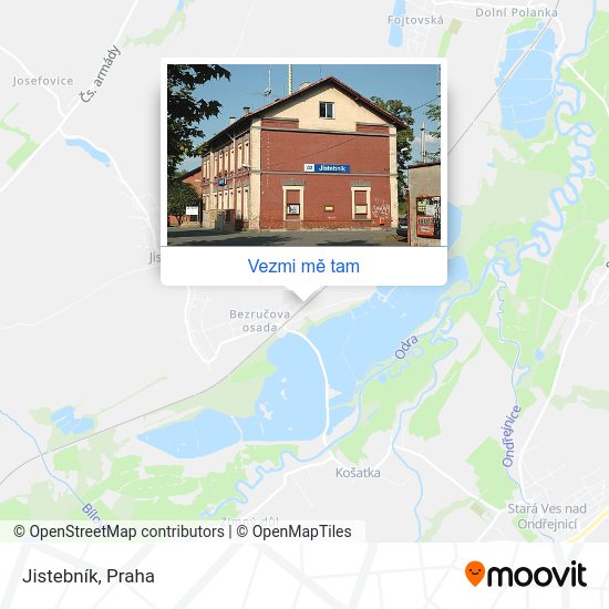 Jistebník mapa
