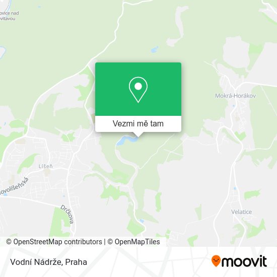 Vodní Nádrže mapa