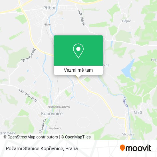 Požární Stanice Kopřivnice mapa