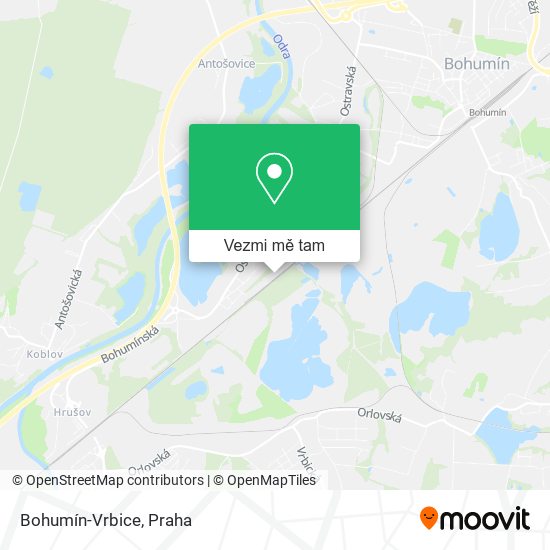 Bohumín-Vrbice mapa