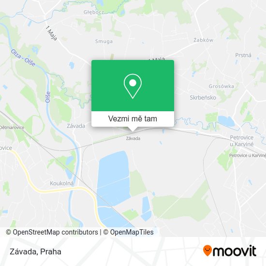 Závada mapa