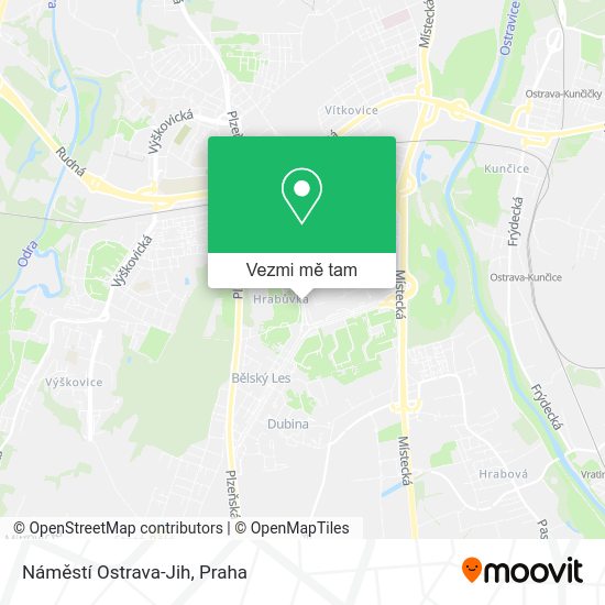 Náměstí Ostrava-Jih mapa