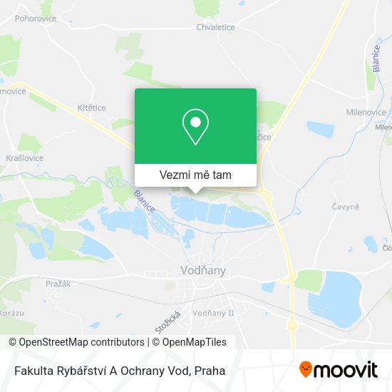 Fakulta Rybářství A Ochrany Vod mapa