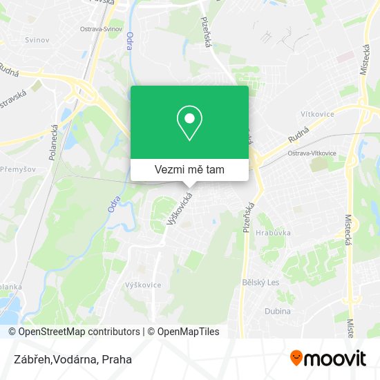 Zábřeh,Vodárna mapa