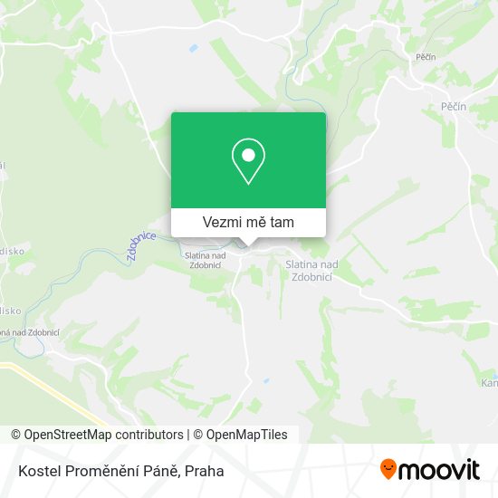Kostel Proměnění Páně mapa