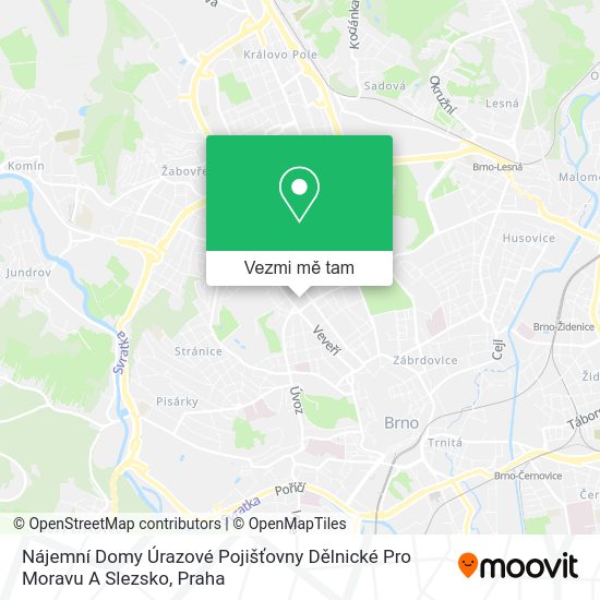 Nájemní Domy Úrazové Pojišťovny Dělnické Pro Moravu A Slezsko mapa