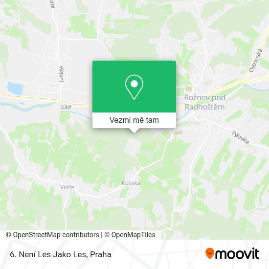 6. Není Les Jako Les mapa