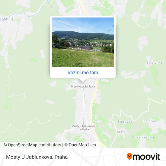 Mosty U Jablunkova mapa