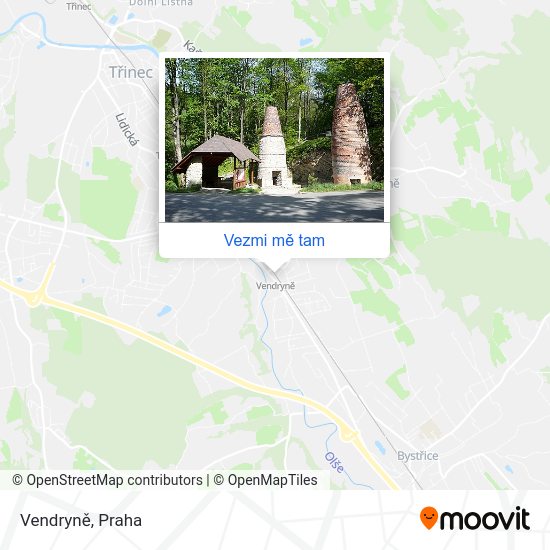 Vendryně mapa